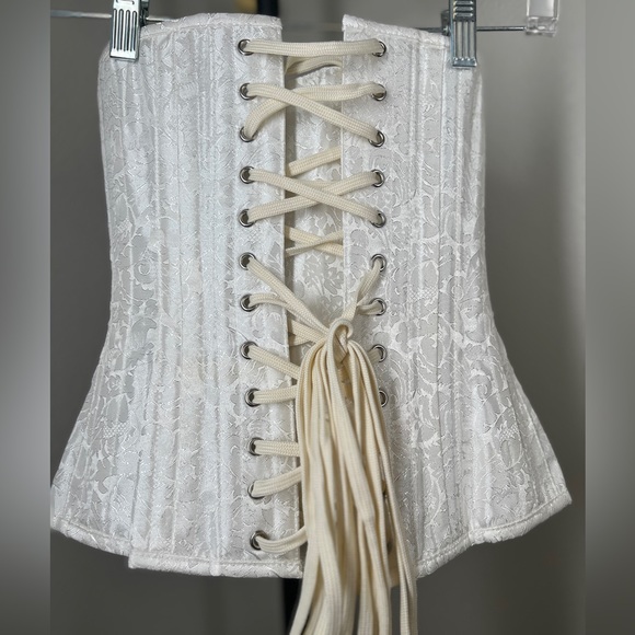 Corset Story White Brocade Expert Waist Training Corset - Picture 4 of 10